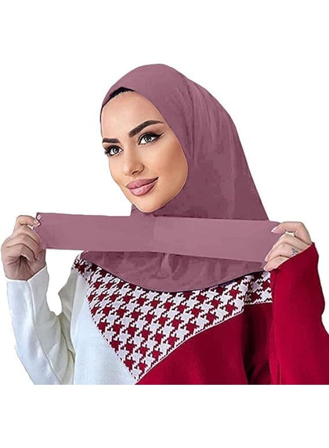 Fashion Muslim Hijab for Women Instant Snap Fastener Hijab Inner Cap Full Cover Head Wraps Scarf Islam Turban Caps - Image 2